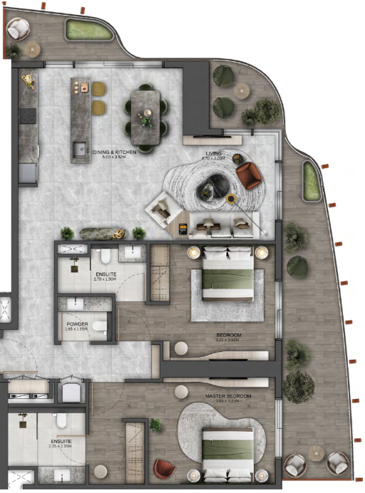 Beyond Kanyon 2 Bedroom Plan